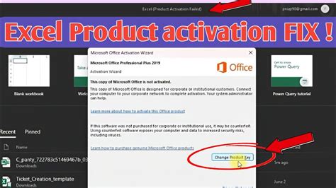 excel product activation failed solution, How to solve