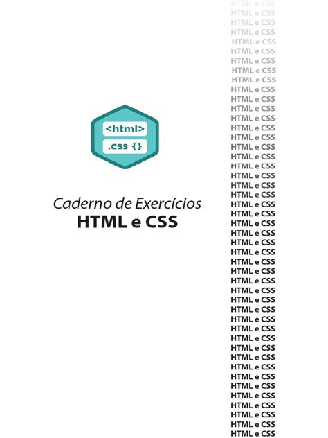 exercicios de html e css pdf, Caderno de exercícios html e css