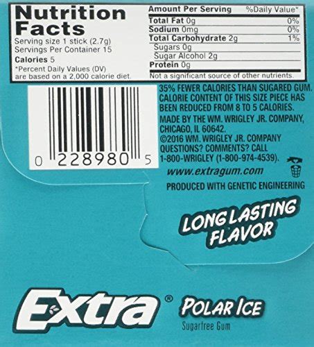 extra polar ice gum ingredients