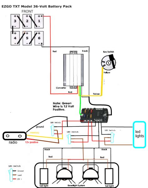 ezgo 12 volt light wiring diagram 