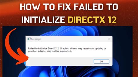 failed to initialize directx 12 graphics, Fallout build