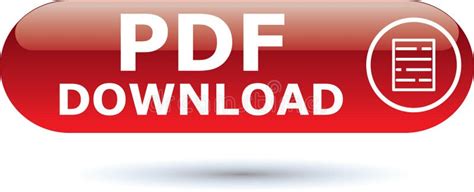 fancy red button pdf, Glossy red button pdf download vector isolated stock vector