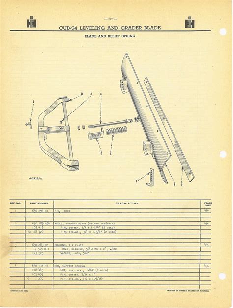 farmall cub blade diagrams 