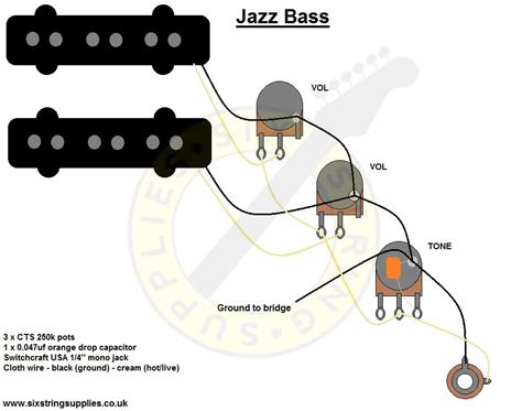 fender american standard jazz bass wiring diagram 