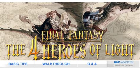 Ff 4 Heroes Of Light Walkthrough