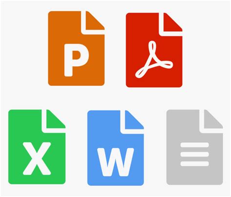 file:logo pdf word/excel, Icons of powerpoint, pdf, excel, word, and documents,