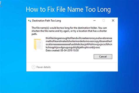 file name too long error when copying, [quick fix]: cannot rename files in windows