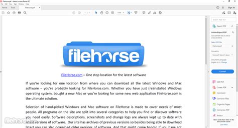 filehorse adobe reader, Adobe reader download filehorse