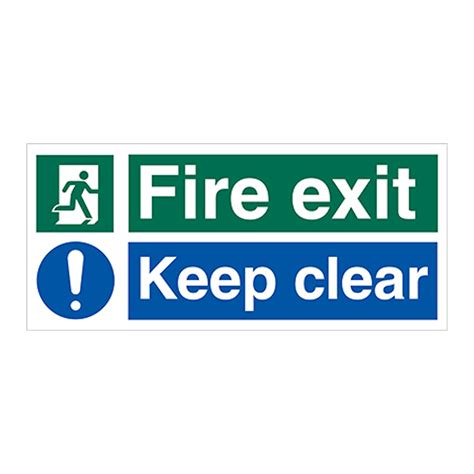 fire exit keep clear sign template, Fire exit keep clear sign