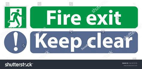 fire exit keep clear sign vector, Fire exit please keep clear warning sign icon vector for your web