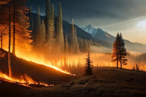 fire scenery background, Fire, mountains, waterfall, storm, night. Waterfall burza tanka haiku tapeta wodospad pulpit wallpapers zdjecia alma gory pozar ueda akinari