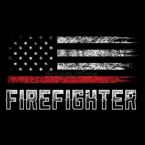 firefighter thin red line, Firefighter thin red line usa flag apparel digital art by michael s