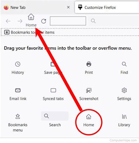 firefox home button missing, How do i make google my homepage on a mac. How to change the homepage in the firefox browser