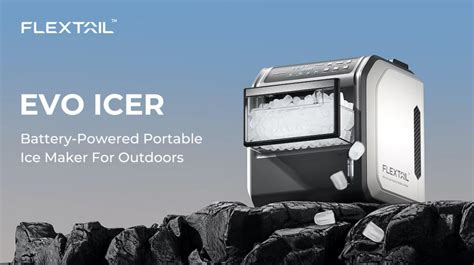 flextail evo icer battery powered ice maker for outdoors