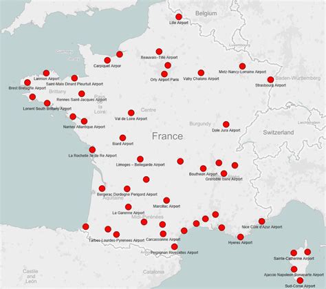 flygplatser frankrike karta