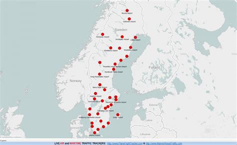 flygplatser sverige karta