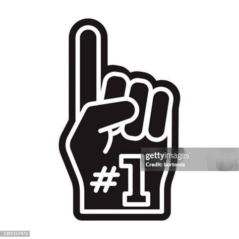 foam finger black background, Foam finger drawing free image download