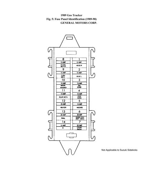 for a 1997 geo prizm fuse panel diagram 