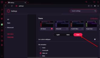 force dark mode opera, Opera gx dark mode: how to force it on all websites