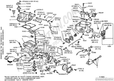 ford 2 barrel carburetor diagram 