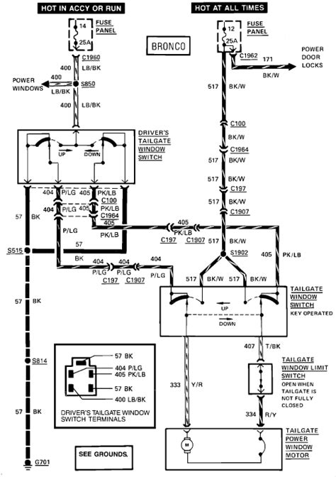 ford bronco door wiring diagram 
