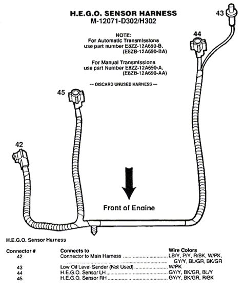 ford mustang oxygen sensor diagram 