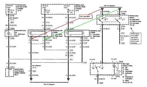 ford taurus headlamp wiring 