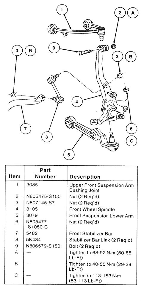 ford thunderbird chassis diagram 