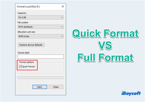format versus quick format, Format quick vs data security choose disk recovery summary. Quick format vs full format [how to choose for data security]