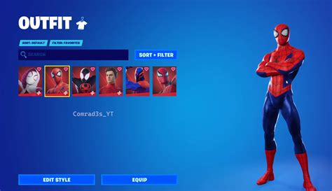 fortnite spider man suits