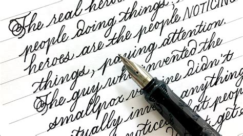 fountain pen cursive writing, Cursive handwriting practice with fountain pen. Cursive fountain handwriting