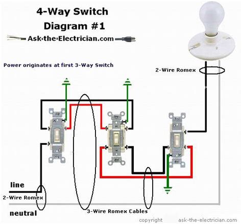 four way switch wiring diagram 