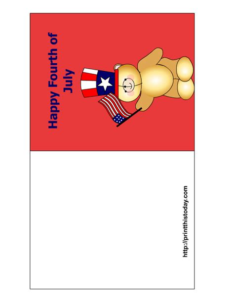Fourth Of July Cards Printable