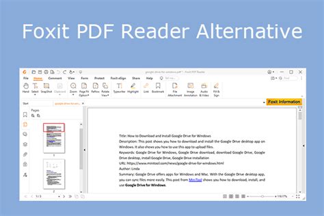 foxit pdf reader alternative, Foxit reader review and where to download