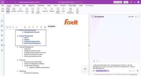 foxit reader hide ai assistant, Foxit reader full version