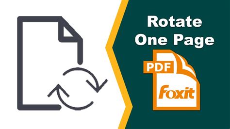 foxit reader rotate one page only, How to rotate pdf pages foxit