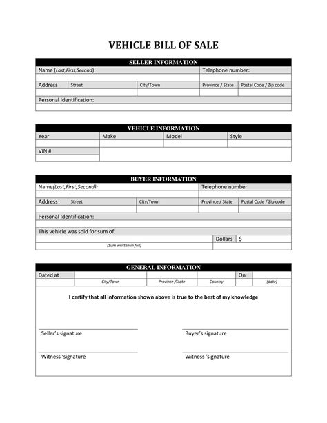 free pdf bill of sale, Free bill of sale form