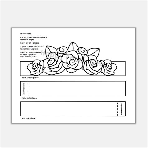 Free Printable Flower Crown Template