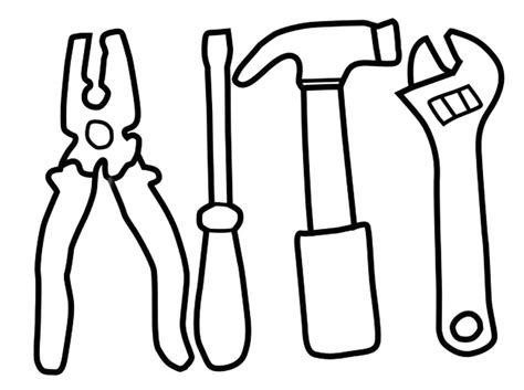 free printable tool coloring page, Free printable tools coloring pages