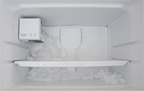 fridge with ice maker inside