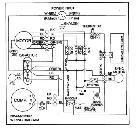 friedrich air conditioners wiring diagram 