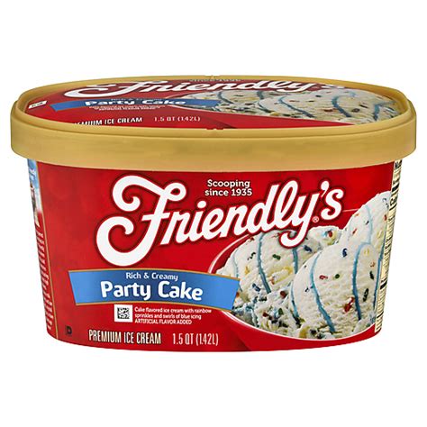 friendlys party cake ice cream