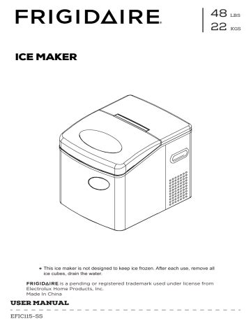 frigidaire countertop ice maker manual pdf