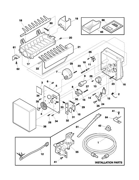 frigidaire countertop ice maker parts diagram