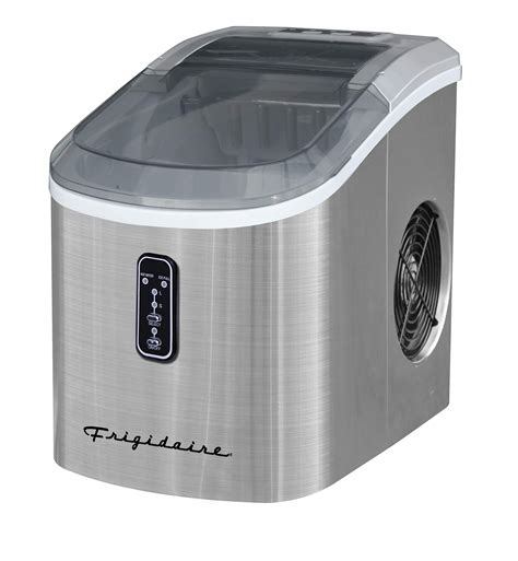 frigidaire efic103 amz sc counter top maker with over sized ice bucket stainless steel self cleaning function heavy duty stainle