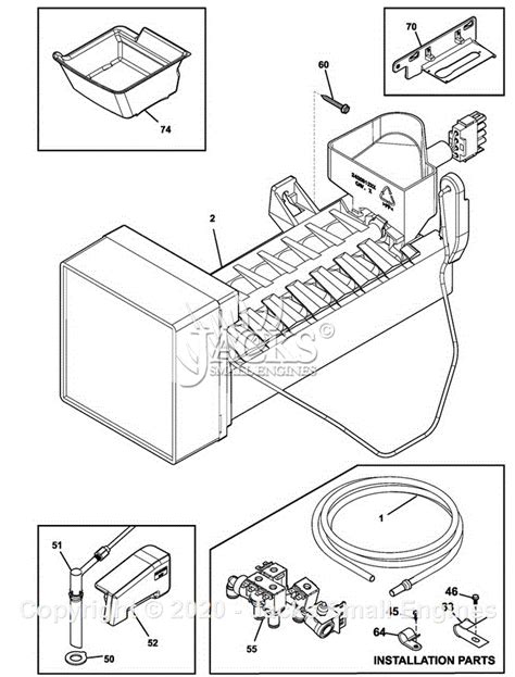 frigidaire ice maker parts diagram