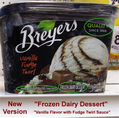 frozen dairy dessert vs ice cream