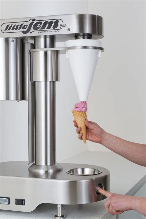 frozen fruit into ice cream machine