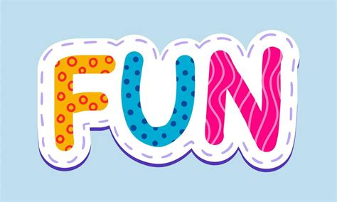 fun word clip art, Colorful sticker