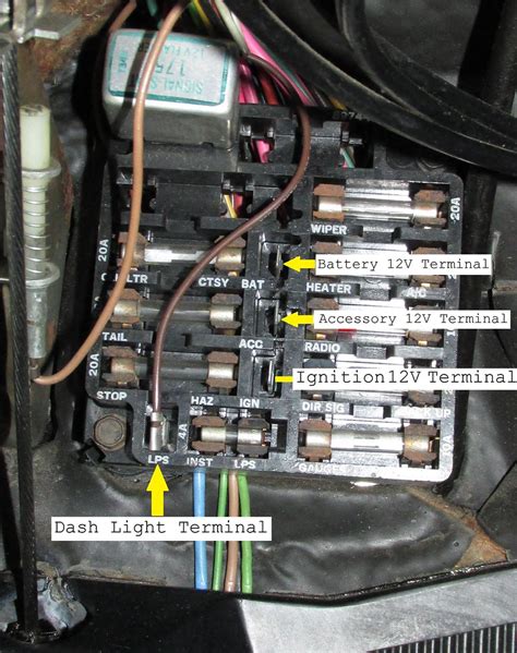 fuse box chevelle guages 